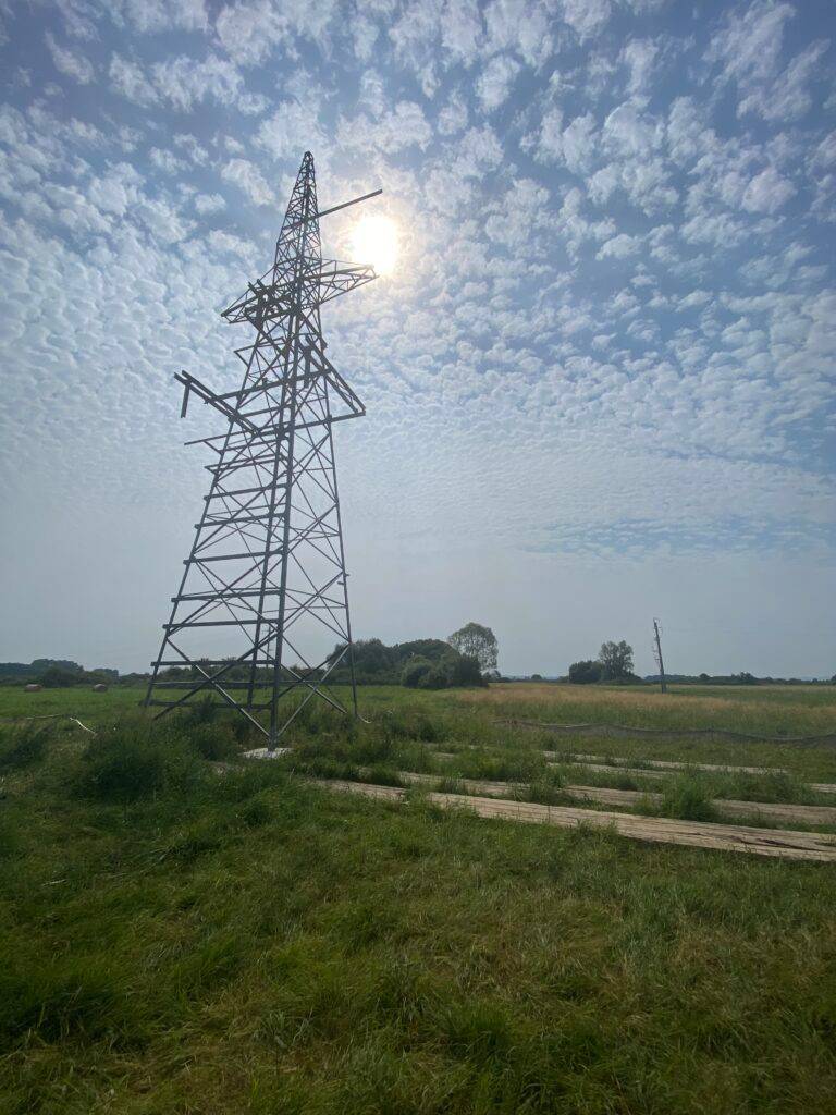 110 kV overhead power line Piła Krzewina – Miasteczko Krajeńskie, lattice tower – el.demo.weblegend.pl