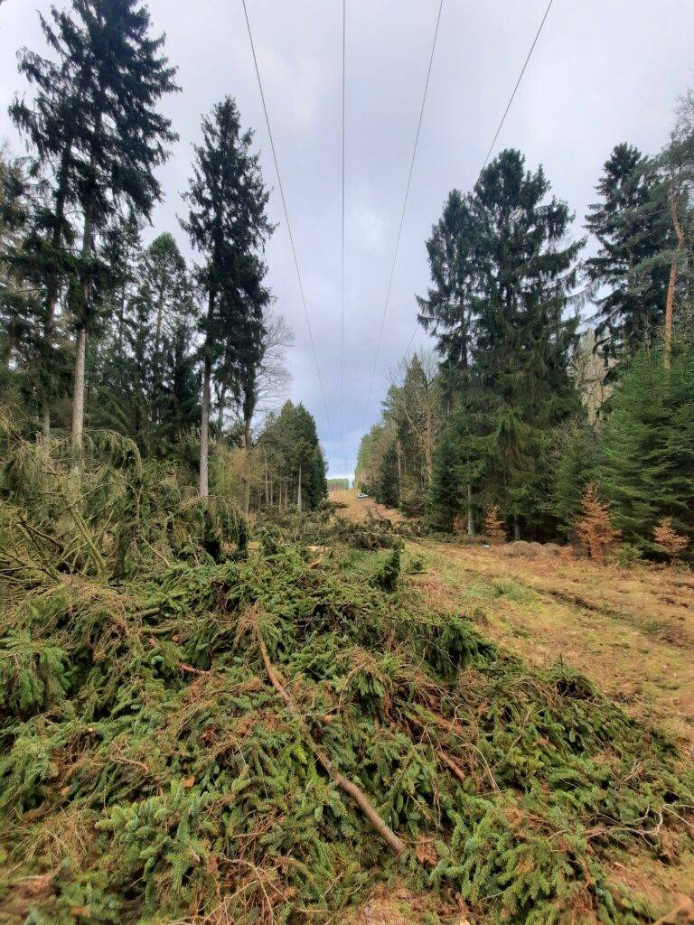 Usuwanie awarii powstałej w wyniku złych warunków atmosferycznych na linii napowietrznej 110 kV Goleniów – Moracz – el.demo.weblegend.pl